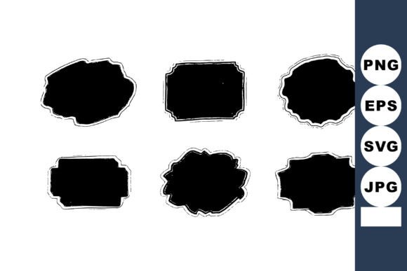 Black Vintage Decorative Labels: Ornate Frames for Timeless Design