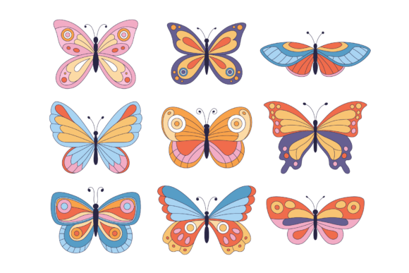 Bringing Whimsy to Your Projects: The Decorative Cartoon Style Butterflies
