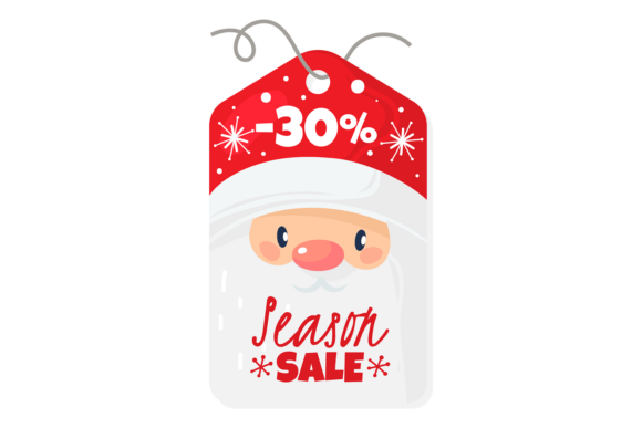 Christmas Tag with Lettering: A Decorative Font for Festive Projects