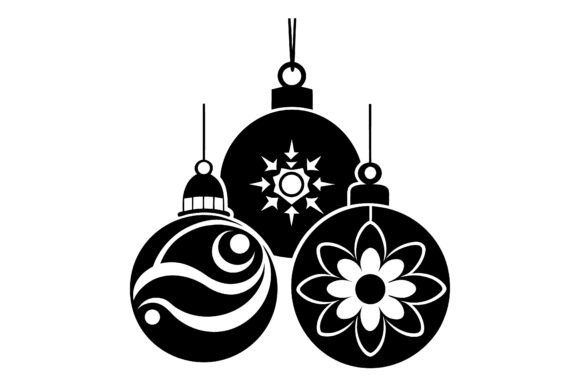 Decorative Baubles Black Silhouette: A Festive Design Essential
