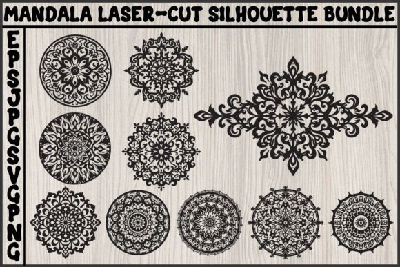Decorative Mandala Silhouettes for Creative Projects