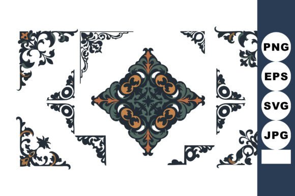 Elegant Vintage Flourishes: The Ornate Decorative Corner and Cen