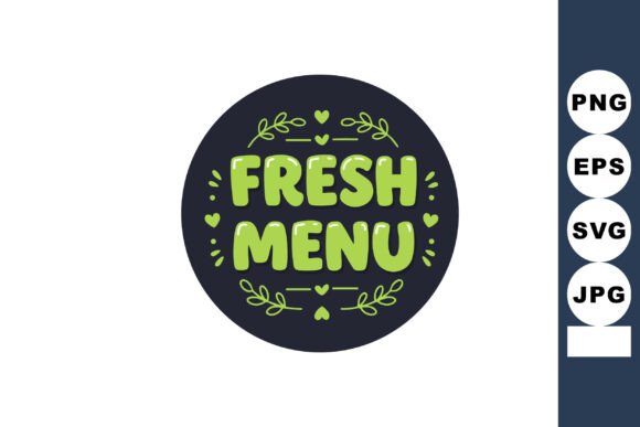 Fresh Menu Text Design with Decorative L: Organic Branding