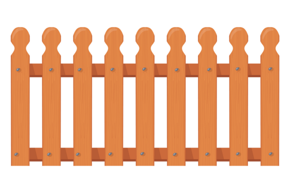 Garden Fence. Decorative Plank Cartoon W: A Whimsical Typeface for Creative Projects