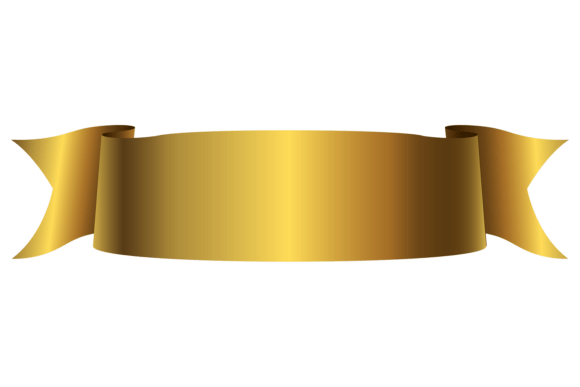 Golden Ribbon Element: A Decorative Touch for Any Design