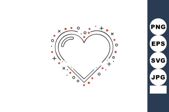Heart Shape with Abstract Decorative Dot: A Playful & Versatile Design Asset