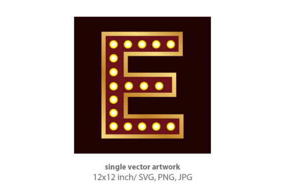 Lights Bulbs Inside Decorative Letter E: A Bright Spark for Creative Projects