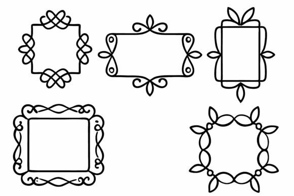 Ornate Decorative Frames Black Outline: Timeless Elegance