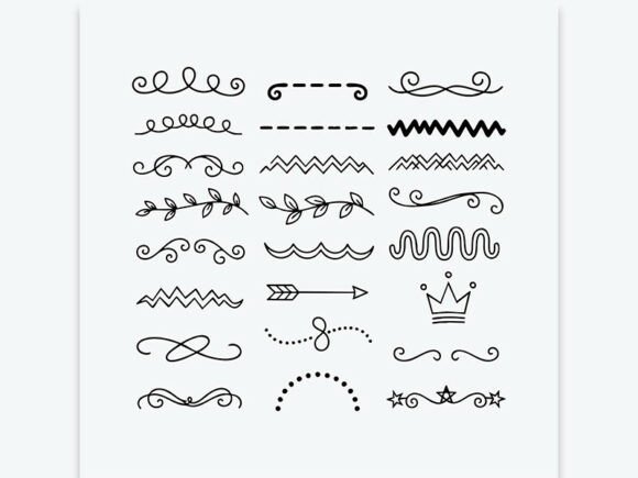 Unleash Playful Energy with Doodle Style Decorative Dividers